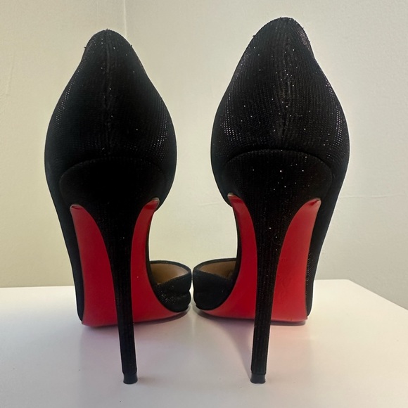 Christian Louboutin Black Heels size 37.5 - Picture 6 of 8